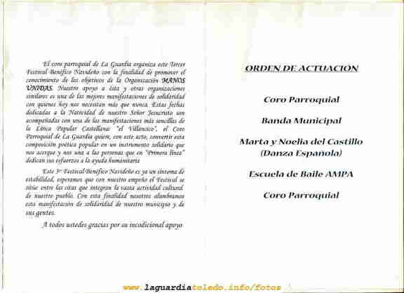 Festival Benéfico Navideño en favor de Manos Unidas 2003