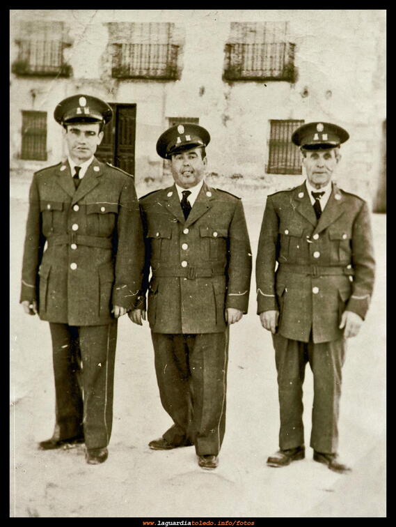Alguaciles años 50 El Quinto, el Churrero y el tio Pelines.