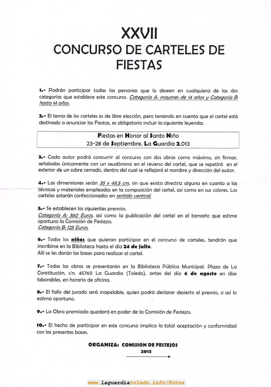 XXVII Concurso de carteles de fiestas
