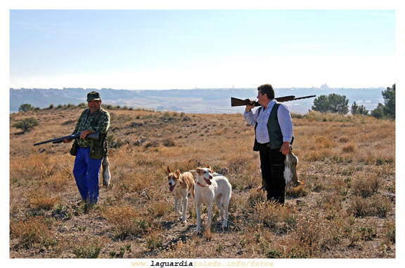 11 de noviembre de 2007. Escena de caza en Llano Castillo I (Los cazadores, en el argot de La Guardia "los caceros")