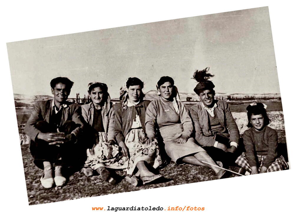 Merienda en 1954 en La Pradera de San Isidro.