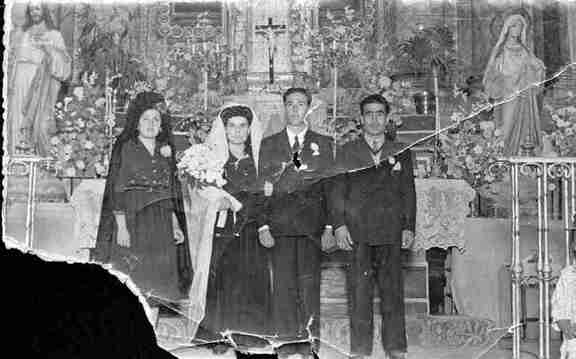 Boda de Pilar Peláez y Osorio Mascaraque. Foto original
