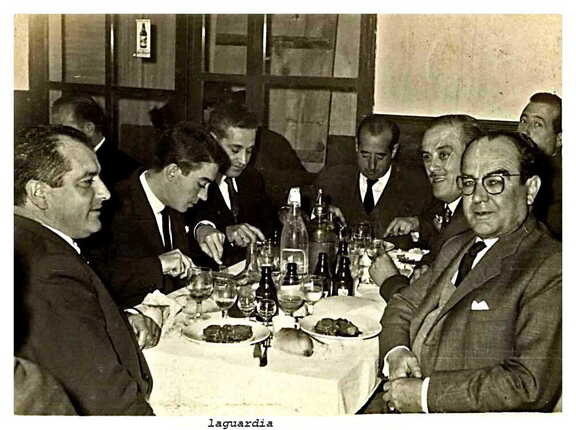 Boda en casa de Gervasio, 19 de noviembre de 1960, Miguel cabeza, Aurelio Martínez, Ismael Martínez, Gregorio Labrador, Enrique labrador, Ramón Alonso, Don Tadeo Mora
