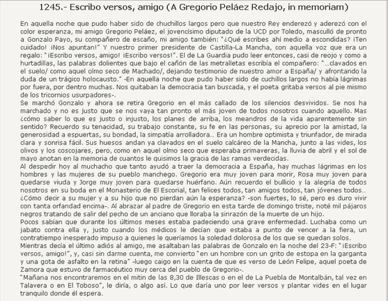 Artículo en memoria de Gregorio Peláez Redajo, diputado guardiolo, encontrado en Internet