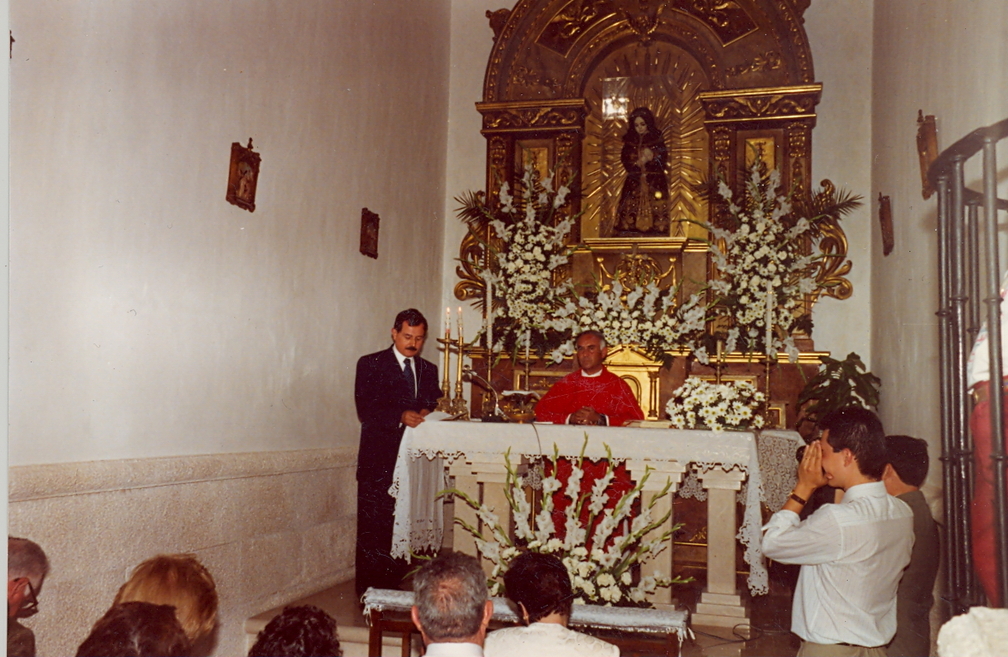 Gregorio Peláez Redajo en la Ermita del Santo Niño
