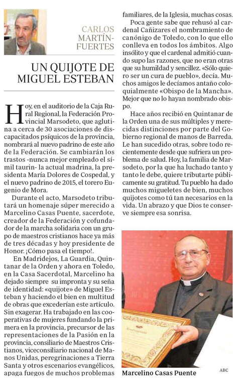 Don Marcelino. Homenaje Marsodeto