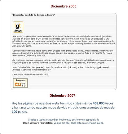 6 de diciembre de 2007. ProyectoTuPI segundo cumpleaños.