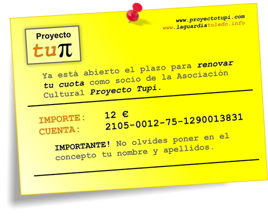 Hazte socio del Tupi CUENTA ANTIGUA