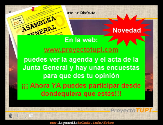 NOVEDAD - Ahora ya no hay escusa para no participar -