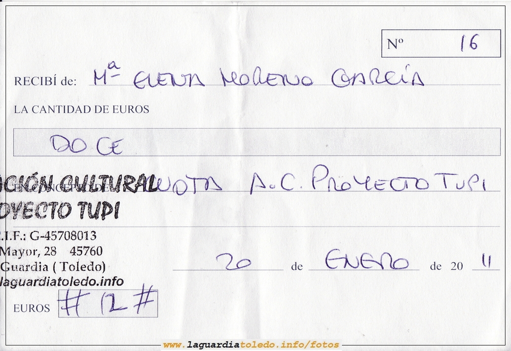 Recibo de cuota