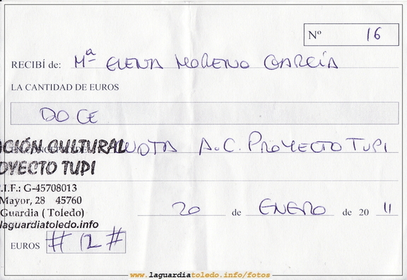 Recibo de cuota