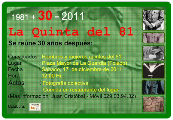 Reunión de la quinta del 81 treinta años después.