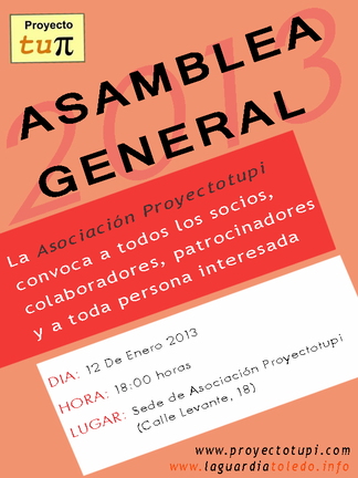Convocatoria Asamblea General 2013