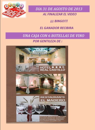 BINGO DIA 31 DE AGOSTO