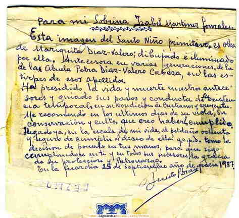 Grabado de 1776 carta de donación