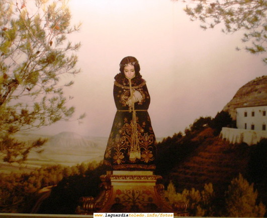 Cuadro típico del Santo Niño que se encuentra en muchos hogares guardiolos