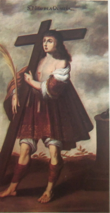 Imágen del Santo Niño de La Guardia, de Jose Luis Rodríguez Carnero, que se encuentra en el Museo Nacional del Virreinato, de Méjico