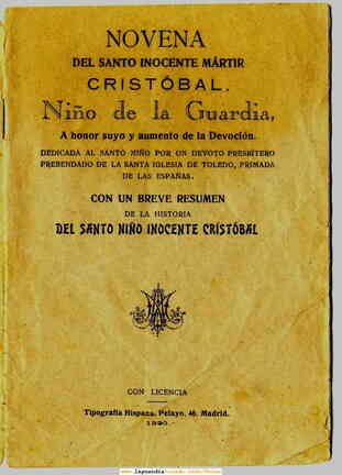 Novenario de 1920 portada