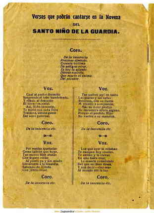 Novenario de 1920 contraportada.