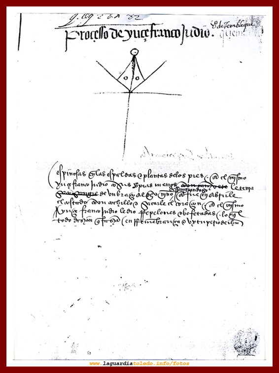 Portada y fragmento del proceso del Santo Niño