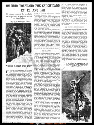 Artículo del diario ABC, del 19 de Abril de 1960, sobre el martirio de El Santo Niño