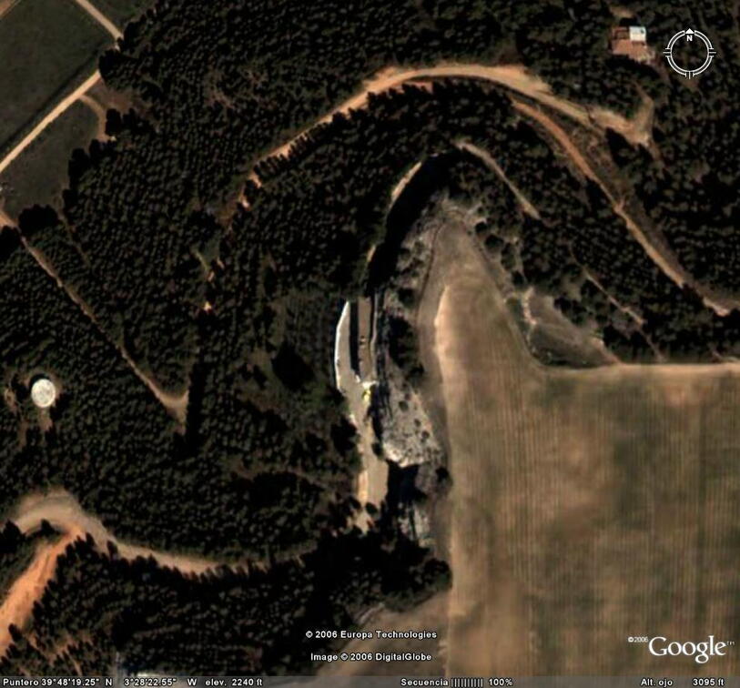 La Ermita del Santo Niño vista desde satélite a través de Google Earth