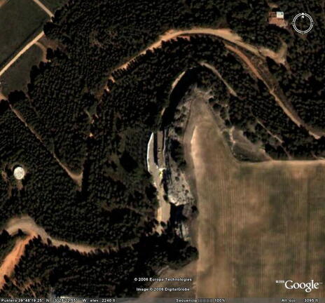 La Ermita del Santo Niño vista desde satélite a través de Google Earth