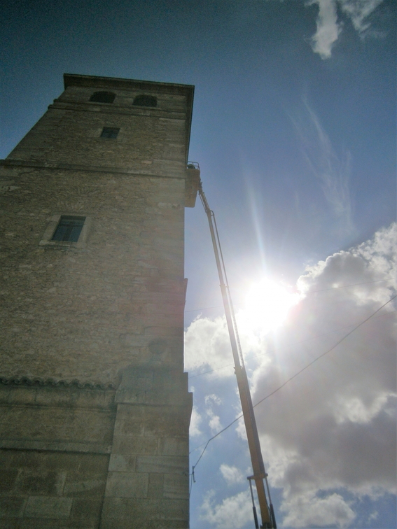 Reparación del reloj de la iglesia. Septiembre 2018