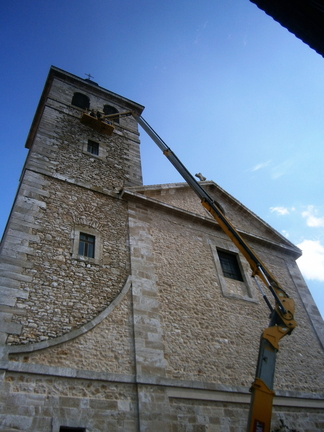 Reparación del reloj de la iglesia. Septiembre 2018
