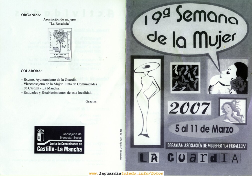 Programa de Actividades de la Semana de la Mujer que se celebra entre los días 5 y 11 de Marzo de 2007