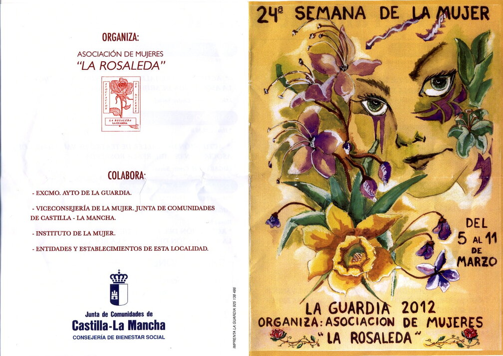Cartel anunciador de la 24ª Semana de la Mujer. Asociación de Mujeres La Rosaleda