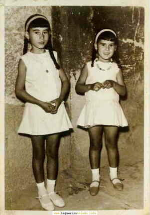 M. Carmen y Milagros Redajo. Año 1965