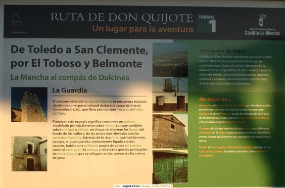 11 de Marzo de 2007. Cartel informativo en el Merendero de la Ruta de Don Quijote