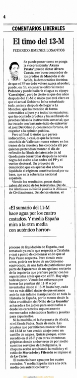 Articulo publicado por Federico Jimenez Losantos en El Mundo de 13 de Marzo de 2006 en donde hace una alusión al Santo Niño de La Guardia