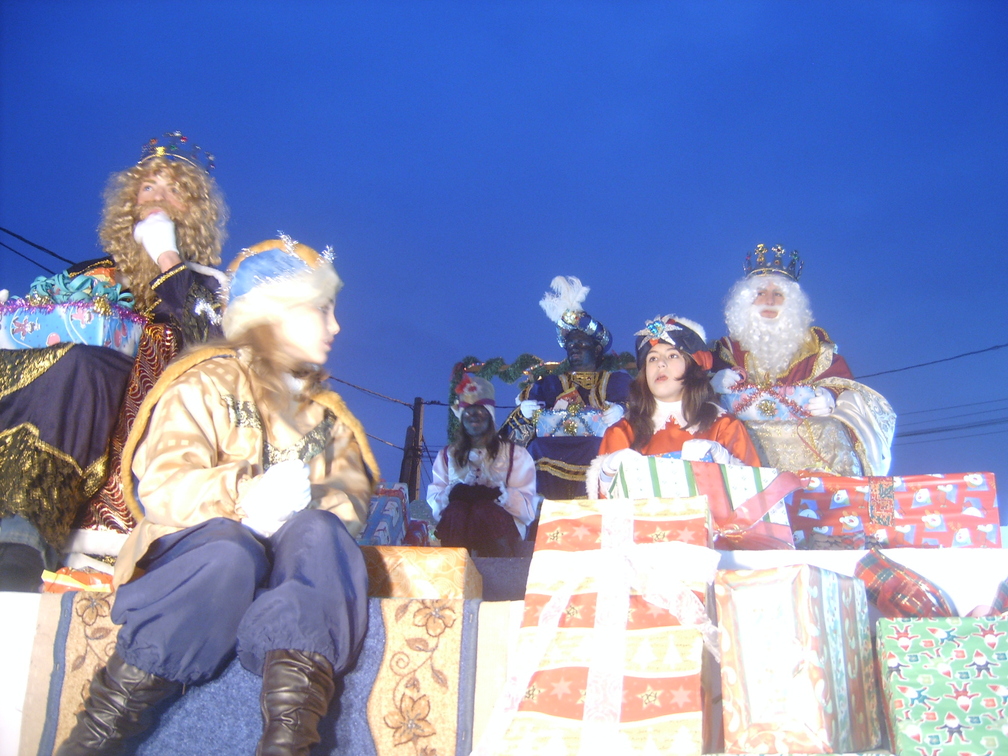 Los Reyes Magos en la carroza , 5 de enero de 2008