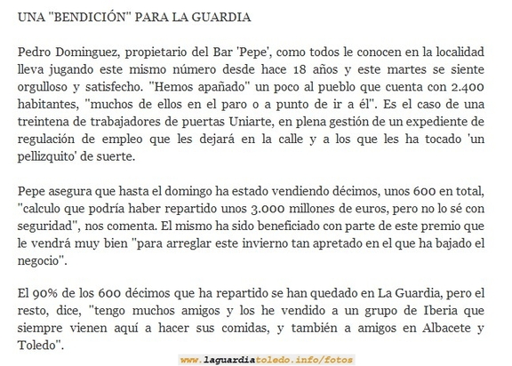 51.972, un quinto premio vendido en La Guardia