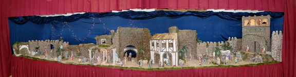 El Belén del Hogar de los Mayores de la Navidad 2010 en formato panorámico
