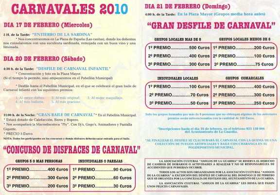 Programa de carnaval 2010.