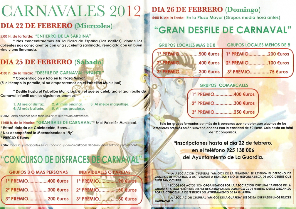 Programa de carnaval 2012