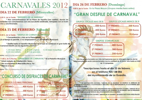 Programa de carnaval 2012