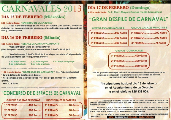 Programa Carnavales 2013.