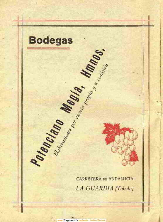 lgt_Programa_fiestas_1951_08_PUBLICIDAD BODEGAS POTENCIANO MEJIA (MACAS)