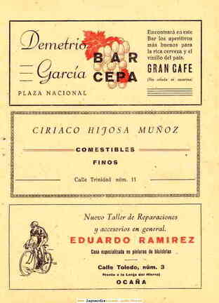 lgt_Programa_fiestas_1951_15_BAR CEPE Y COMESTIBLES CIRIACO