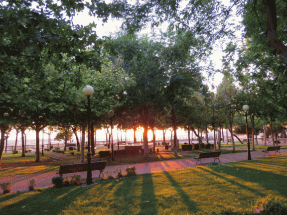 Otra forma de ver la puesta de sol desde el Paseo del Norte. 26-7-2015