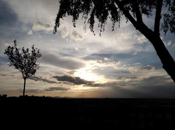 Puesta de sol desde el paseo del norte el 16 de octubre