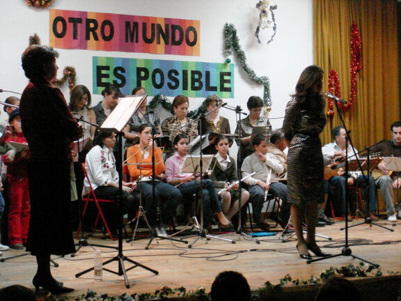 30 de Diciembre de 2006. Festival de Manos Unidas. La presentadora del acto Mª Angeles Huete
