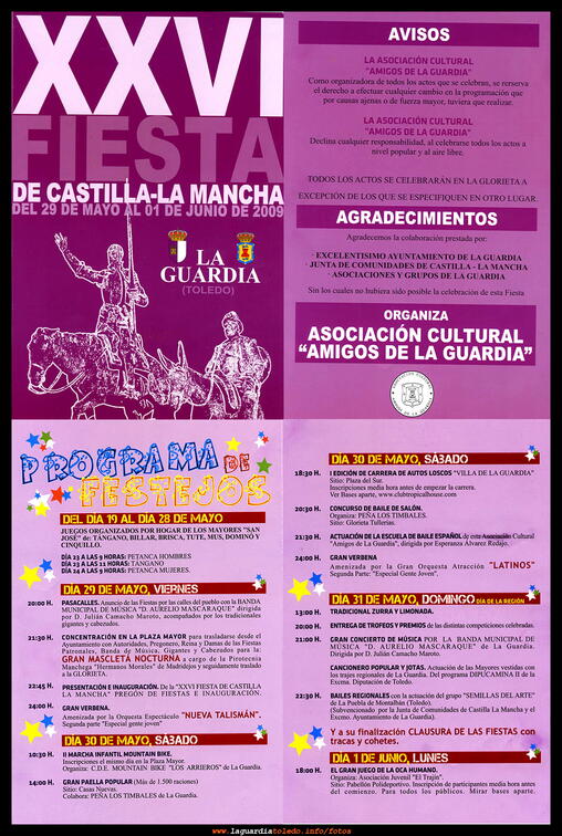 Programa Fiestas Castilla La Mancha 2009