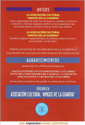 Programa de fiestas de Castilla la Mancha 2010