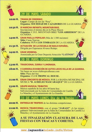 Programa de fiestas de Castilla la Mancha 2010
