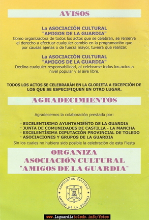 Programa de Fiestas de Castilla la Mancha 2011.